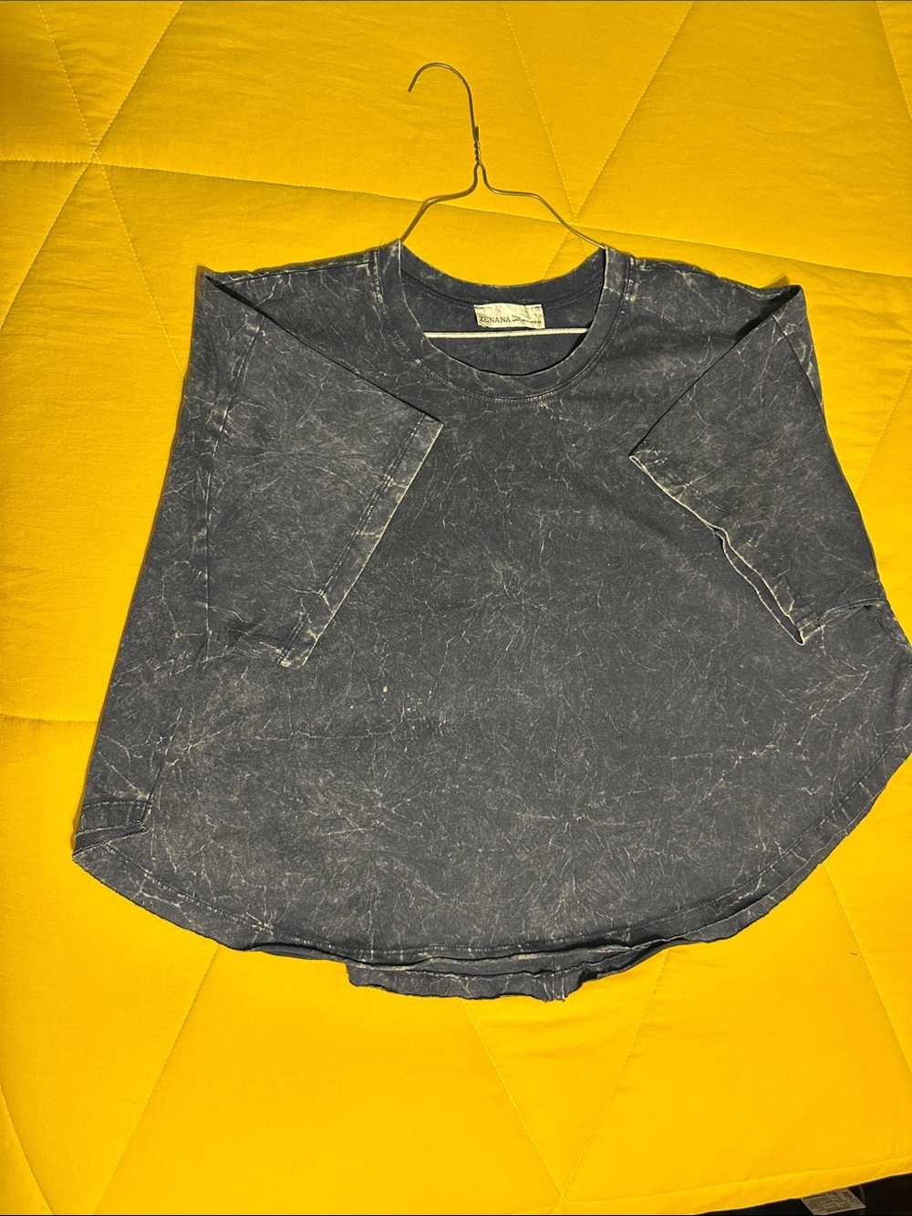 Zenana Outfitters Black Washed Crop Top